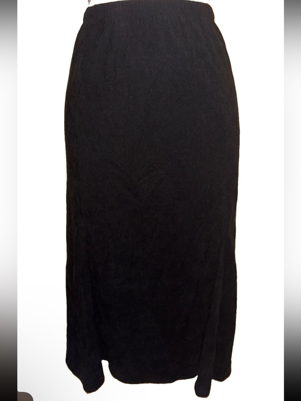 JM Collection Black Maxi Skirt with Straight and flowy Silhouette